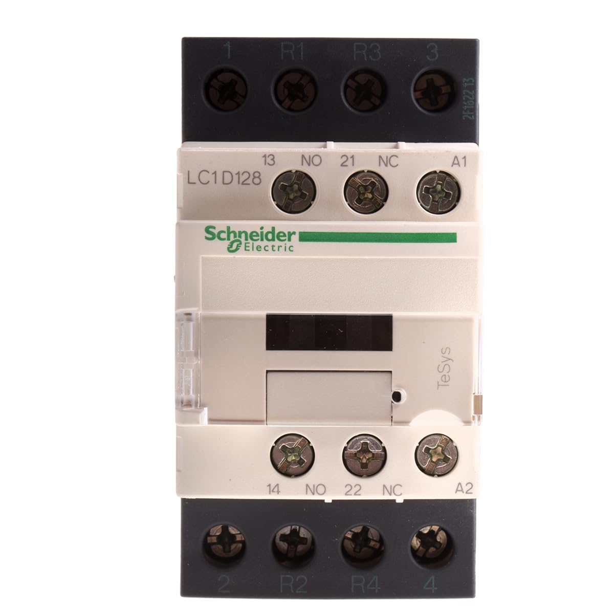 Schneider Electric TeSys Deca contactor,4P(2NO+2NC),AC-1,=440V 25A,120V AC coil,LC1D128G7