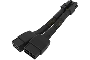 OTOTEC 1pc Dual 8pin to 8 Pin GPU Power Cable Graphics Power Cable 10cm 030-1233-000 Compatible with NVIDIA RTX A6000 Graphic