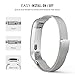 MoKo Fitbit Alta HR and Alta Band, Milanese Loop Mesh Stainless Steel Replacement Bracelet Wrist Strap for Fitbit Alta / Fitbit Alta HR with Unique Magnet Lock, Tracker NOT Included - SILVER