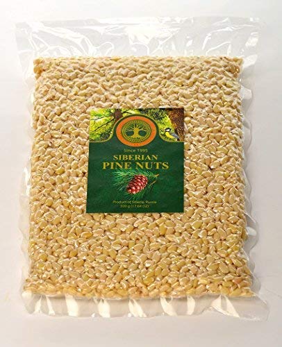 FRESH HARVEST 2019 Pine Nuts, Siberian Pignoli Nuts, Premium Quality, Pine Nuts, 500 Gram (17.64 Oz)
