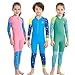 Youth Girls Boys One Piece Water Sports Sun Protection Rash Guard UPF 50+ Long Sleeves Full Suit Swimsuit Wetsuit