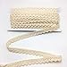 ELLAMAMA Cotton Lace Trim DIY Craft Delicate Ribbon Scallop Edge 1/2 Inch Wide 10 Yards for Scrapbooking Gift Package Wrapping, Beige Color