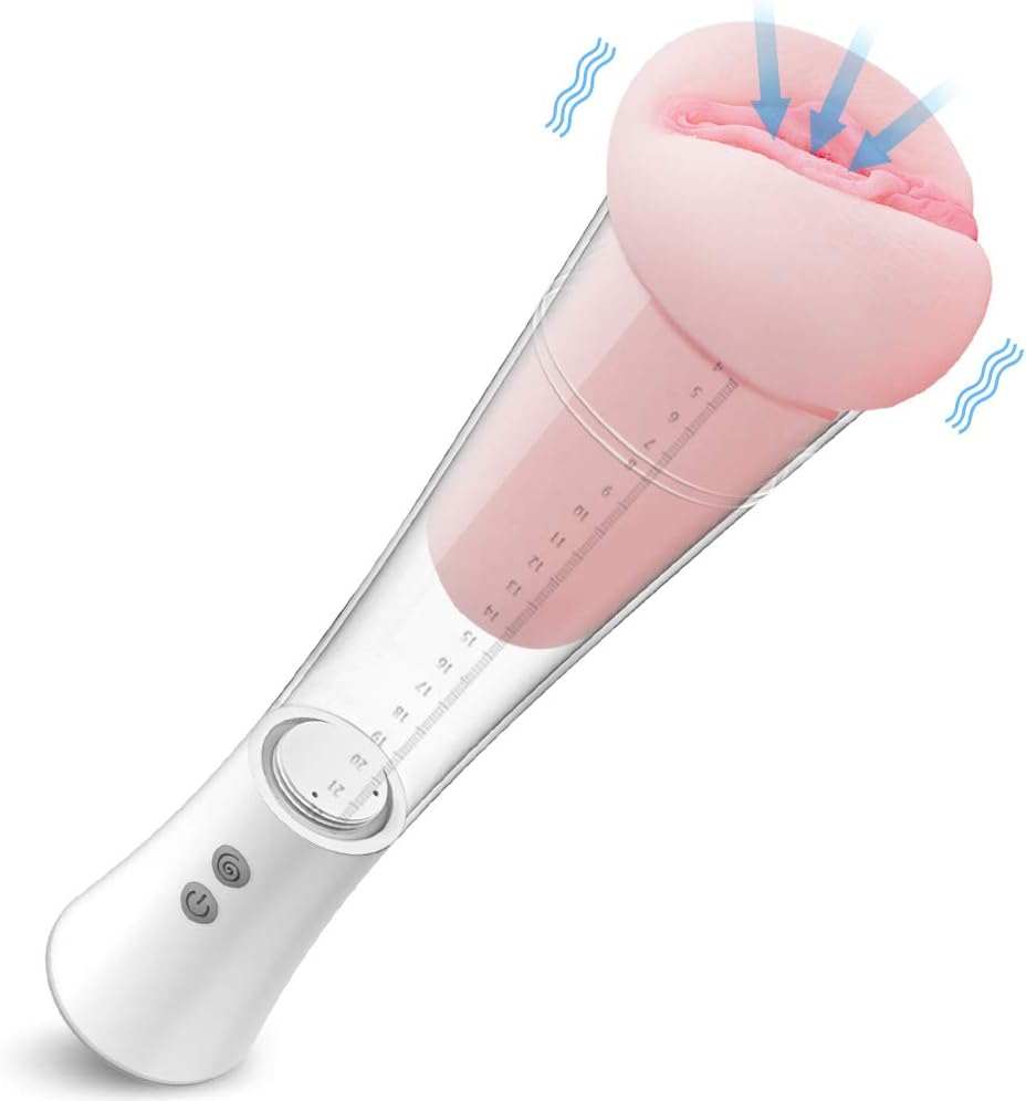 Automatic Piston Cup Sucking Electronic Rotating Massage Cup Sexy Underwear for Men Pocket Puss-ey Stroker, USB Charging Pussy Male Strong Auto Sucking Vibration Toys for Men,Adult Enhancer Trainer