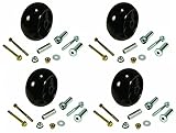 4 Stens 210-235 John Deere 737 and 757 Z-Trak Plastic Riding Lawn Mower Deck Wheels AM116299 AM133602 M111489