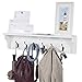 brightmaison Mante Entryway Organizer with Key Holder and Coat Rack, 6 Hooks for Hanging Face Masks, 30