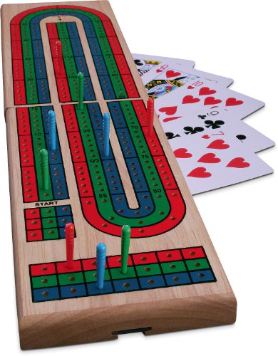 Solid Wood Folding Cribbage Set (Styles Will Vary)
