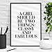 Coco Chanel Quote 'Classy and Fabulous' Typography Print Wall Decor Motivational Poster Inspirational Poster Home Decor