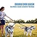 YOUTHINK Double Dog Leash, No Tangle Dog Walking Leash 2 Dogs up to 180lbs, Comfortable Adjustable Dual Padded Handles, Bonus Pet Waste Bag for Best Gifts (Double Dog Leash)