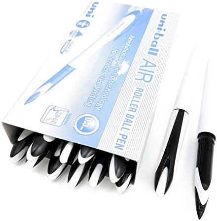 Uni-Ball AIR Micro - 0.5mm Fine Rollerball - Blue Ink - White Barrel - Box of 12