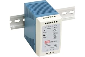 MEANWELL Mean Well MDR-100-12 AC to DC DIN-Rail Switching Power Supply, 12VDC, 7.5A, 90W, 3.9" x 2.2" x 3.5" Size