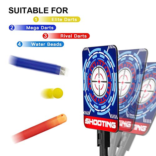 CPSYUB (2019 Updated Edition) Electric Digital Target for Nerf Guns Toys,Scoring Auto Reset Nerf Target for Shooting with Wonderful Light Sound Effect Nerf Guns for Boys Girls