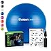 URBNFit Exercise Ball - Yoga Ball in Multiple Sizes for Yoga, Pilates, Pregnancy, Stability - Anti-Burst Swiss Balance Ball w/Quick Pump – Office Ball Chair for Home and Gym – 22 Inch - Blue