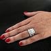 .925 Sterling Silver Princess Cut Cubic Zirconia Wedding Ring Set, Size 7