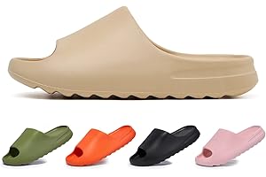 Homtechly Cloud Slippers For Women and Men,Comfort Lightweight Soft Pillow Slippers,Quick Drying Bathroom Shower Cloud Slides,Rubber Spa Open Toe Platform Slide Sandals for Indoor Outdoor shoes