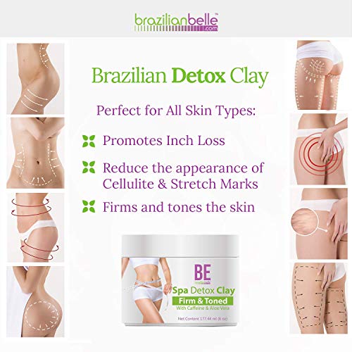 Brazilian Spa Detox Body Clay for Inch Loss Body Wraps, Detox and