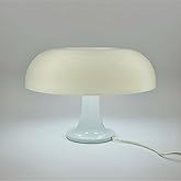 Lotus Atelier Retro Mushroom Lamp for Room Aesthetic Modern Lighting for Bedroom | Cool Retro Living Room Decor (White)