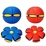 Graces Dawn® Novelty Flying UFO Flat Throw Disc Ball Toy 6 LED lights dazzling performances Fancy Soft Kids Outdoor Spiderman (red)