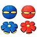 Graces Dawn Novelty Flying UFO Flat Throw Disc Ball Toy 6 LED lights dazzling performances Fancy Soft Kids Outdoor Spiderman (blue)