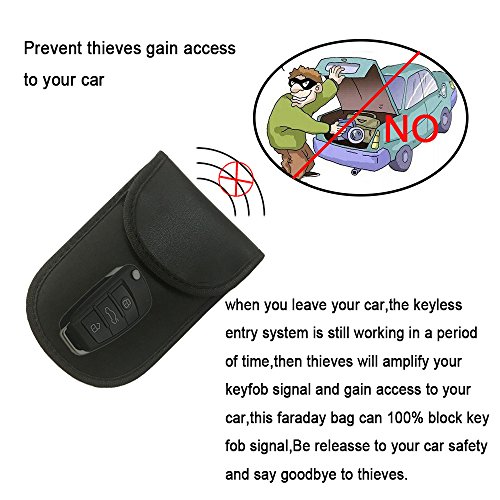 image for Premium Car Key Signal Blocker Pouch/Case,Ewadoo Faraday Bags for Key 