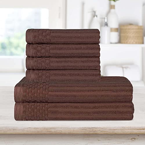 SUPERIOR 4Piece Cotton Towel Set Includes 2 Bath Towels and 4 Hand