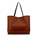 OCT17 Women Tote Bag - Tassels Faux Leather Shoulder Handbags, Fashion Ladies Purses Satchel Messenger Bags (Brown)