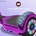 TechClic Electric Hoverboard Self-Balancing 6.5 Inch Wheel Built in Speaker LED Headlight UL Certifie (Chrome Purple)