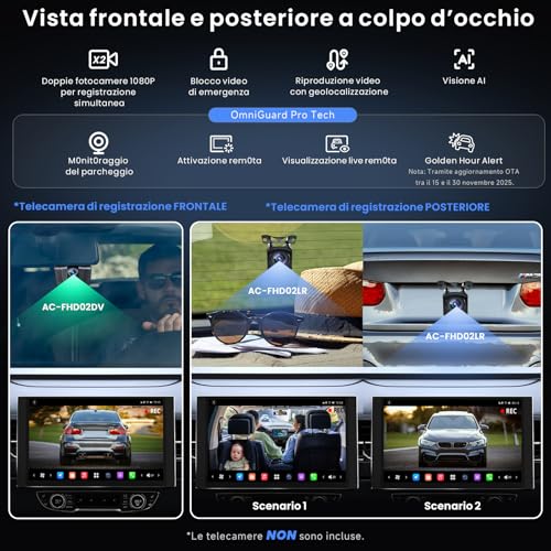 [12.5" QLED with Side LEDs] 2 DIN Android Car Radio, AI Agent & AI Vision, Parking Protection, Golden Hour Alert, Supply Guide, 8G+128G, 4G LTE, Audio 7.1.2 CH, HDMI Input, X10G225E