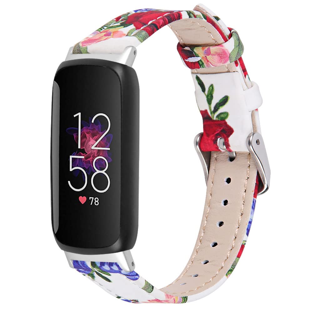 Tyogeephy Strap Compatible with Fitbit inspire 3 Strap Leather, Genuine Leather Replacement bands Compatible with Fitbit inspire 3, Women Man