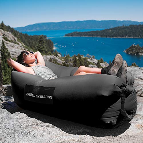 Chillbo SHWAGGINS 2.0 Best Inflatable Lounger Portable Hammock Air Sofa and Camping Chair Ideal Gift Inflatable Couch and Beach Chair Camping Accessories for Picnics & Festivals (Black) - Thumbnail 6