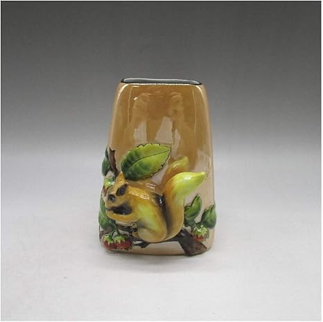 Amazon Co Jp オールドノリタケ リス 栗鼠 フィギュア付花瓶 1921年頃 1941年頃 ヴィンテージ ホーム キッチン