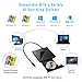 ZSMJ 8541609116 External CD DVD Drive USB 3.0 Portable CD DVD +/- RW Drive Recorder Slim Burner for Windows 10/8/7 Notebook Desktop MacBook Air, MacBook Pro, Mac OS (Black)