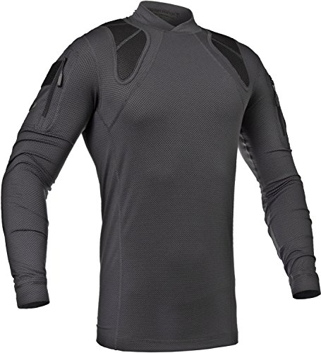 281Z Tactical Moisture Wicking Shirt - Military Training Outdoor - Polartec Delta - Frogman Line by (Medium, Graphite)