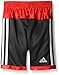 adidas Boys' Toddler Athletic Short, Black/Vivid Red Base, 2T