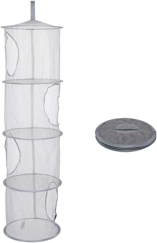 LQKYWNA Hängendes Speichernetz mit 4 Fächern, beweglicher Faltbarer