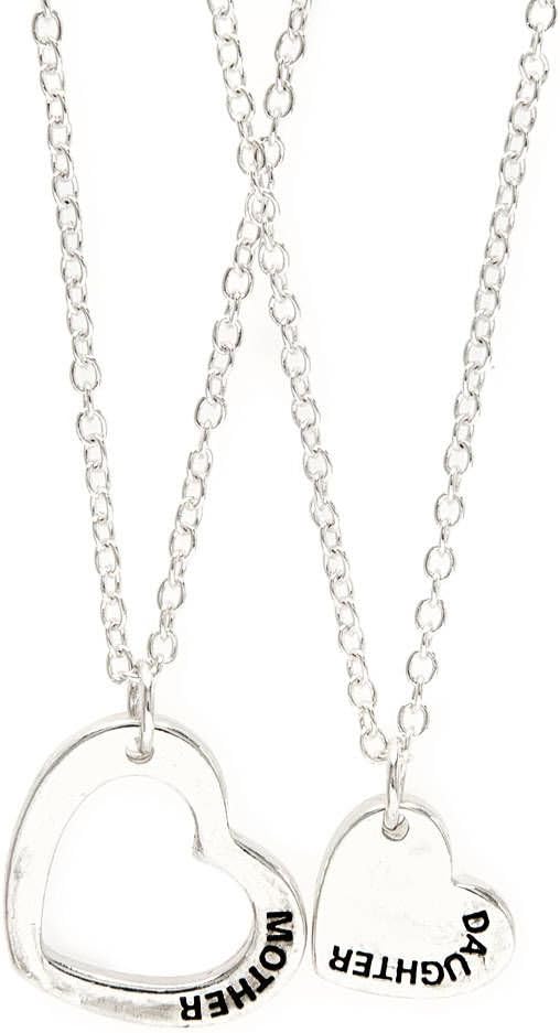 Claire's Girl's Mother Daughter Heart Pendant Necklaces