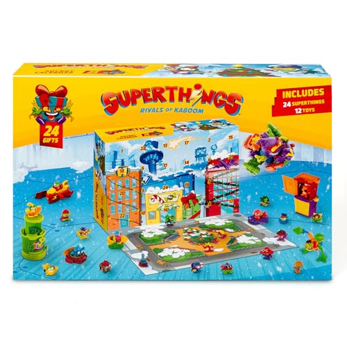 Superthings Advent Calendar with 24 Special Gifts and Surprises Includes Mini Figures of Superthings, Hideouts, Jets, Exoskeletons and Special Vehicles