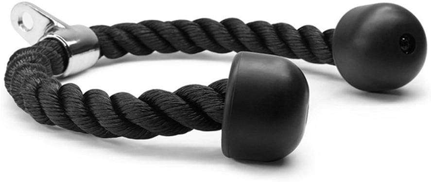 Renoble Rotating Straight Bar Tricep Rope D-Handle Rubber Wrapped Exercise Machine Attachments Pressure Training Accessories outstanding