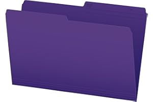 Pendaflex File Folders - Violet Colour File Organizers, 1/2 Cut Tab, Legal Size, Durable Paper Stock, 100/Box, Ideal for Offi