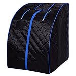Giantex Portable Far Infrared Sauna Spa Full Body Slimming Loss Weight Detox Therapy (Black)