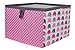 Bacati - Large Storage Tote Elephants Pink/Grey 14 x 14 x 10 inches