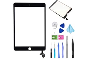 T Phael Black Replacement 7.9" Touch Screen Digitizer Glass for IPAD Mini 3 3rd Genreation A1599 A1600 IC Connector (AT&T/T-Mobile/Sprint/Verizon) Without Home Button GSM CDMA Repair Kit