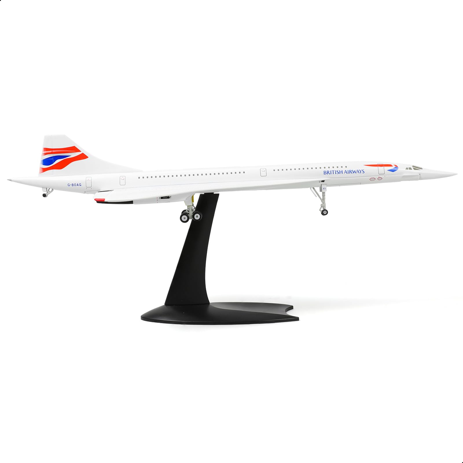 NUOTIE 1/200 Concorde Airplane Model Diecast Metal Aircraft Model Kit Simulation Display Aircraft Model Two Versions Available for Display Collections or Gift (British Airways)
