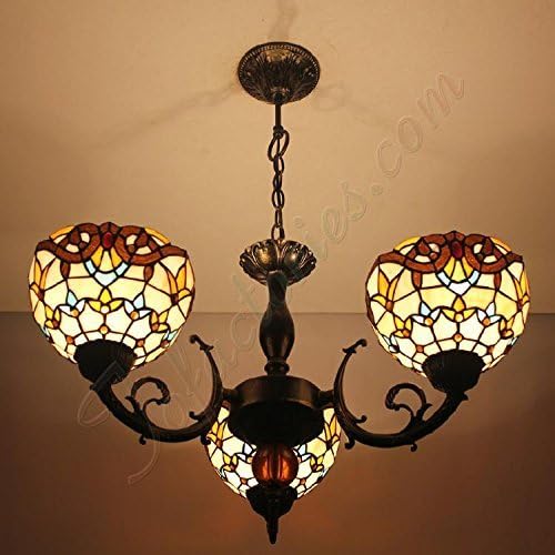 LILAS Baroque Retro Minimalist EuropeanTiffany Style Classical Creative Chandeliers Pendant Light 3 Lights