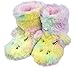 Girls Family Colorful Unicorn Slippers Slip-on Anti-Skid Hard Sole Rainbow Booties for Big Kids Size 4-5 US Colorful