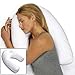 DHAMMA Pillow Side Sleeper Headrest Travel Soft Anti-snoring Cushion U-Shape PP Cotton White