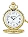 Mudder Classic Smooth Vintage Steel Mens Pocket Watch Xmas Gift (Gold)