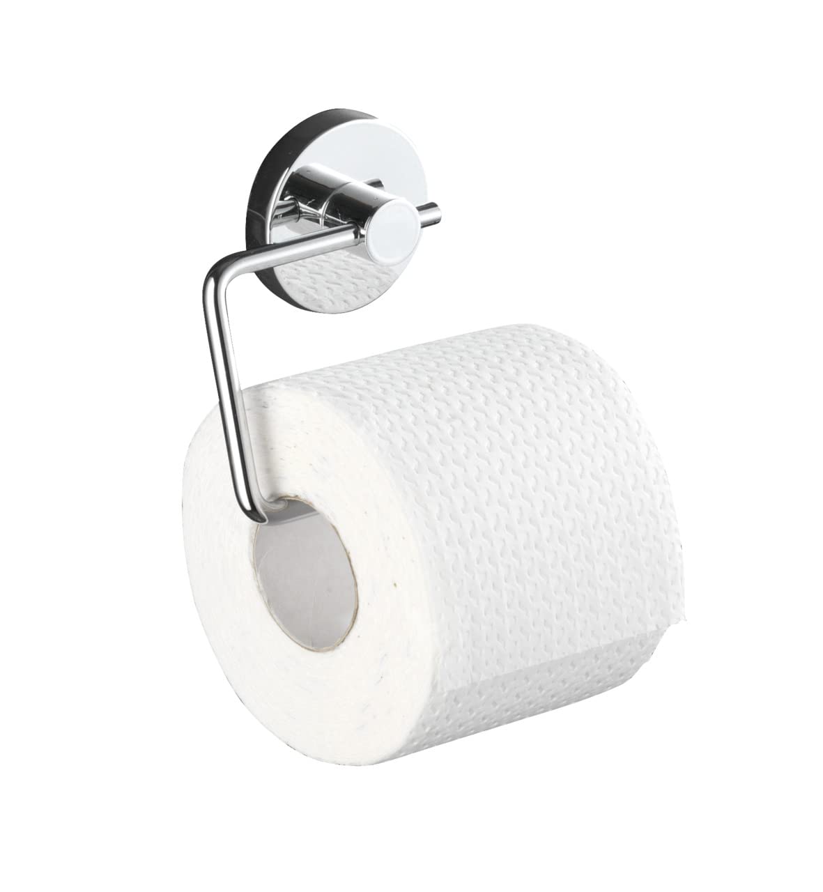 WENKO 20899100 Vacuum-Loc® toilet-paper holder - fixing without drilling, Steel, 13.5 x 17.5 x 16 cm, Chrome