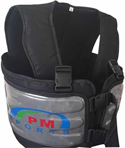 Carbon Kevlar karting/Racing Rib Protector with Adjustable Straps - Black