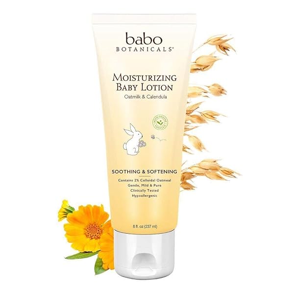BABO BOTANICALS OATMILK CALENDULA MOISTURIZING BABY LOTION, 8 FLUID OUNCES (12-PACK)