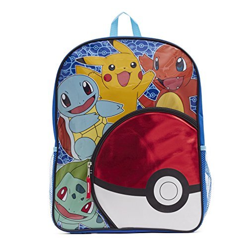 Pokemon big boys pokeball pocket 16" backpack, yel…